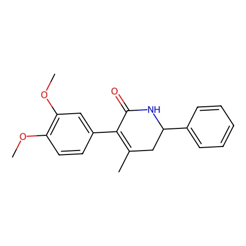 3-(3,4-dimethoxyphenyl)-4-methyl-6-phenyl-5,6-dihydropyridin-2(1H)-one structure