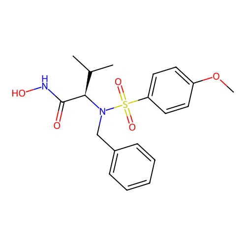 (R)-2-(N-Benzyl-4-methoxyphenylsulfonamido)-N-hydroxy-3-methylbutanamide structure