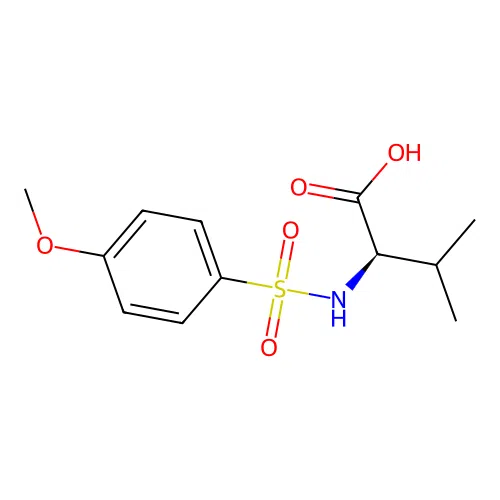 N-[4-methoxybenzenesulfonyl]-(D)-valine structure