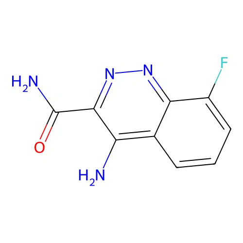 4-Amino-8-fluoro-3-cinnolinecarboxamide structure