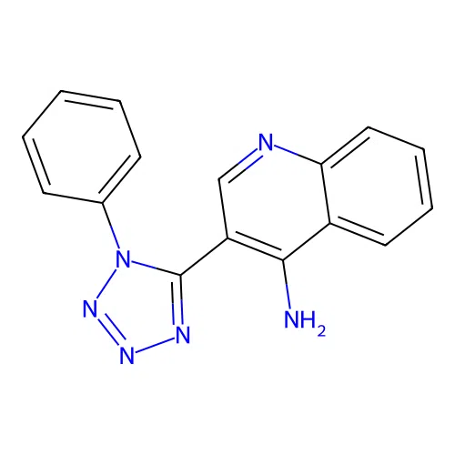 3-(1-Phenyltetrazol-5-yl)quinolin-4-amine structure