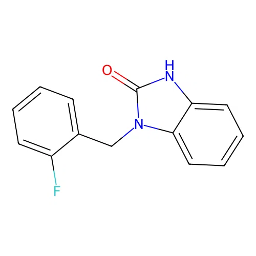 1-[(2-fluorophenyl)methyl]-2,3-dihydro-1H-1,3-benzodiazol-2-one structure