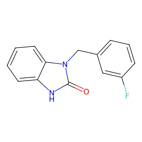 3-[(3-fluorophenyl)methyl]-1H-benzimidazol-2-one structure