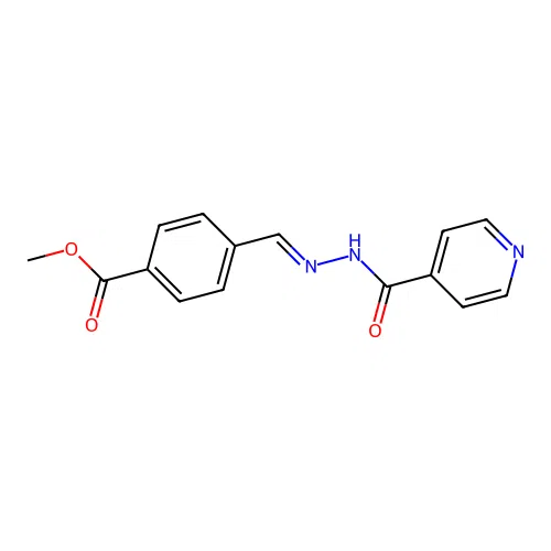 methyl 4-{(E)-[2-(pyridin-4-ylcarbonyl)hydrazinylidene]methyl}benzoate structure