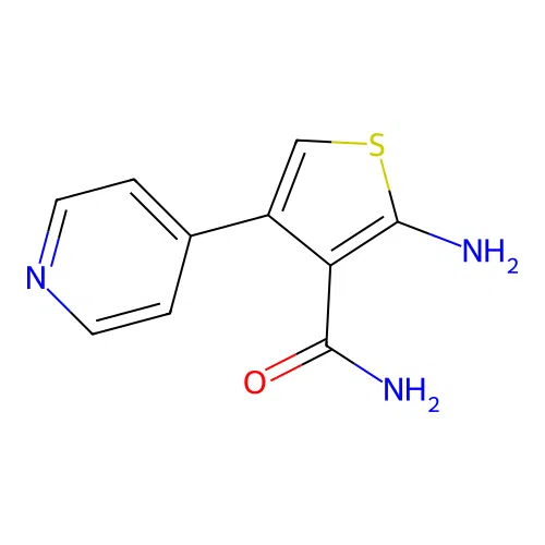2-Amino-4-pyridin-4-yl-thiophene-3-carboxylic acid amide structure