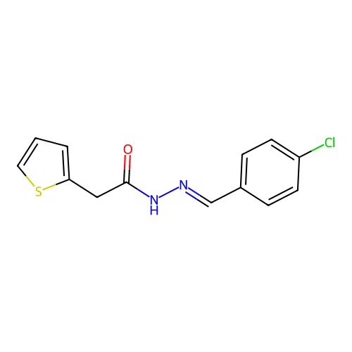 N'-(4-Chlorobenzylidene)-2-(2-thienyl)acetohydrazide structure