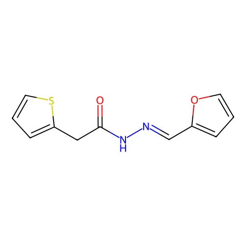 N'-[(E)-2-furylmethylidene]-2-(2-thienyl)acetohydrazide structure