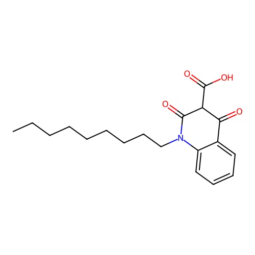 1-Nonyl-2,4-dioxo-1,2,3,4-tetrahydroquinoline-3-carboxylic acid structure