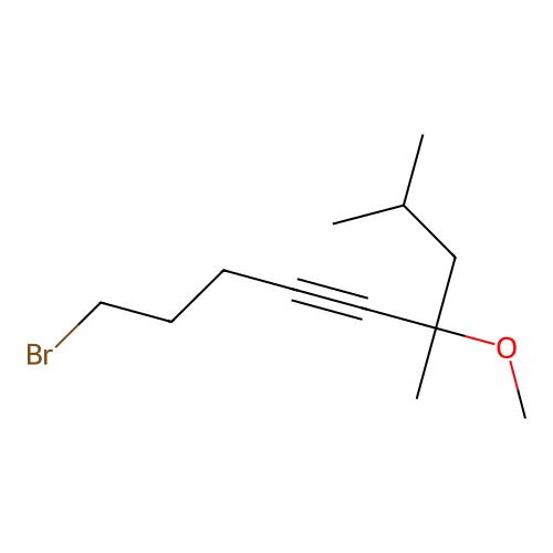 1-Bromo-6-methoxy-6,8-dimethylnon-4-yne structure
