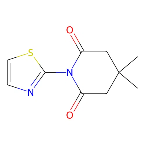 4,4-Dimethyl-1-(1,3-thiazol-2-yl)piperidine-2,6-dione structure