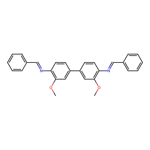 N,N'-Dibenzylidene-3,3'-dimethoxybenzidine structure