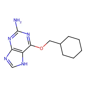6-(cyclohexylmethoxy)-9H-purin-2-amine structure