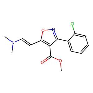 Methyl 3-(2-chlorophenyl)-5-[2-(dimethylamino)ethenyl]-1,2-oxazole-4-carboxylate structure