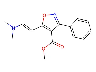 Methyl 5-[2-(dimethylamino)ethenyl]-3-phenyl-1,2-oxazole-4-carboxylate structure