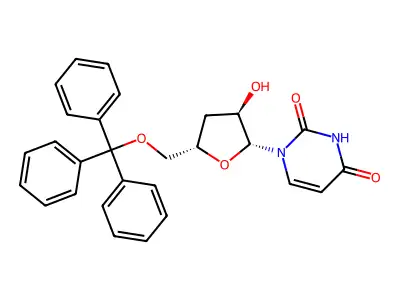 1-[3-Hydroxy-5-(trityloxymethyl)oxolan-2-yl]pyrimidine-2,4-dione structure