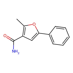 2-Methyl-5-phenylfuran-3-carboxylic acid amide structure