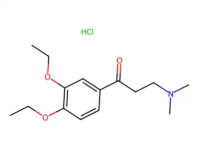 1-Propanone, 1-(3,4-diethoxyphenyl)-3-(dimethylamino)-, hydrochloride structure