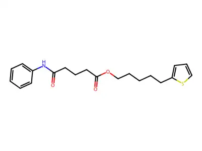 5-(Thiophen-2-yl)pentyl 5-oxo-5-(phenylamino)pentanoate structure