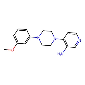 Piperazine, 1-(3-amino-4-pyridyl)-4-(3-methoxyphenyl)- structure