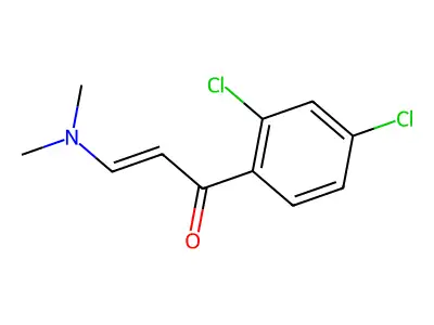 (2E)-1-(2,4-dichlorophenyl)-3-(dimethylamino)prop-2-en-1-one structure