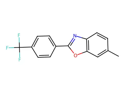 6-Methyl-2-[4-(trifluoromethyl)phenyl]-1,3-benzoxazole structure