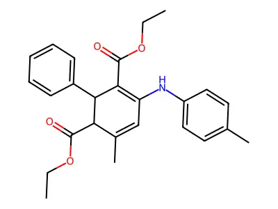 diethyl 3-methyl-5-(p-tolylamino)-1,2-dihydro-[1,1'-biphenyl]-2,6-dicarboxylate structure