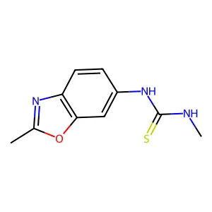 N-methyl-N'-(2-methyl-1,3-benzoxazol-6-yl)thiourea structure
