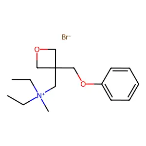 Ammonium, diethylmethyl((3-(phenoxymethyl)-3-oxetanyl)methyl)-, bromide structure