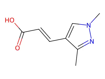 3-(1,3-dimethylpyrazol-4-yl)prop-2-enoic Acid structure
