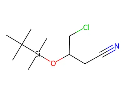 4-Chloro-3-[[(1,1-dimethylethyl)dimethylsilyl]oxy]butanenitrile structure