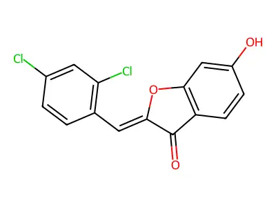2-[(2,4-Dichlorophenyl)methylene]-6-hydroxybenzo[b]furan-3-one structure