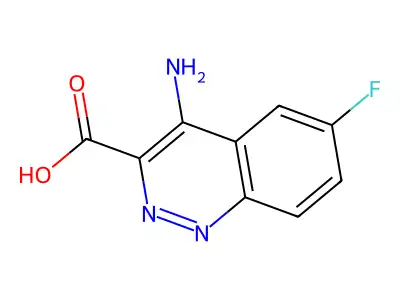 4-Amino-6-fluoro-3-cinnolinecarboxylic acid structure