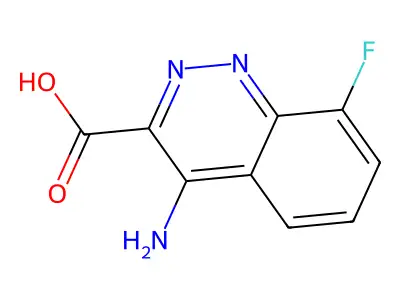4-Amino-8-fluoro-3-cinnolinecarboxylic acid structure