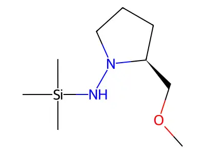(2S)-2-(methoxymethyl)-N-trimethylsilylpyrrolidin-1-amine structure