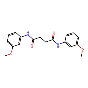 N,N'-bis(3-methoxyphenyl)butanediamide structure