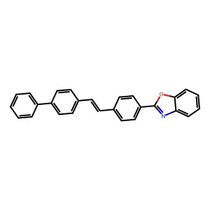 2-(4-(2-(1,1'-Biphenyl)-4-ylvinyl)phenyl)benzoxazole structure