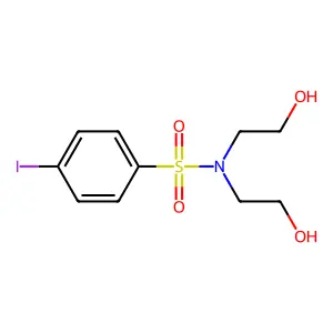 N,N-bis(2-hydroxyethyl)-4-iodobenzenesulfonamide structure