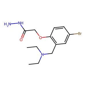 ACETIC ACID, ((4-BROMO-alpha-(DIETHYLAMINO)-o-TOLYL)OXY)-, HYDRAZIDE structure