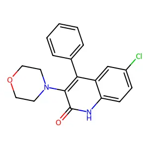6-Chloro-3-morpholin-4-yl-4-phenyl-1H-quinolin-2-one structure