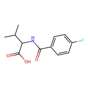 rel-(2R)-2-[(4-fluorophenyl)formamido]-3-methylbutanoicacid structure