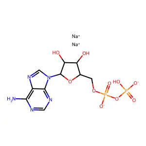 Adenosine 5'-(trihydrogen diphosphate), sodium salt (1:2) structure
