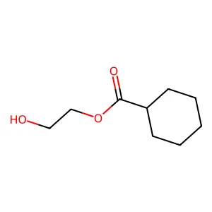 Cyclohexanecarboxylic acid, 2-hydroxyethyl ester structure