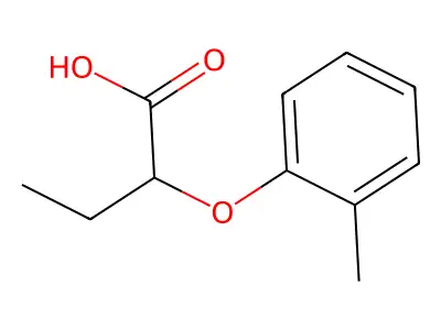 2-(2-Methylphenoxy)butanoic acid structure