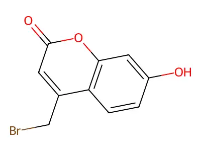 4-Bromomethyl-7-hydroxycoumarin structure