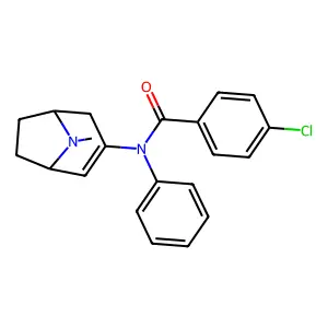 4-chloro-N-(8-methyl-8-azabicyclo[3.2.1]oct-2-en-3-yl)-N-phenylbenzamide structure