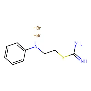 Pseudourea, 2-(2-(phenylamino)ethyl)-2-thio-, dihydrobromide structure