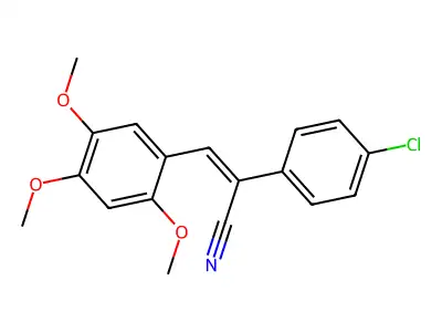 2-(4-Chlorophenyl)-3-(2,4,5-trimethoxyphenyl)prop-2-enenitrile structure