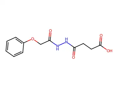 4-Oxo-4-[2-(phenoxyacetyl)hydrazinyl]butanoic acid structure