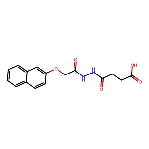 4-{2-[(2-Naphthyloxy)acetyl]hydrazino}-4-oxobutanoic acid structure