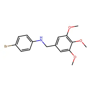 4-bromo-N-[(3,4,5-trimethoxyphenyl)methyl]aniline structure
